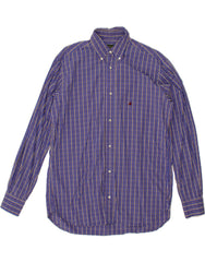 BROOKSFIELD Mens Shirt Size 40 Medium Blue Check Cotton