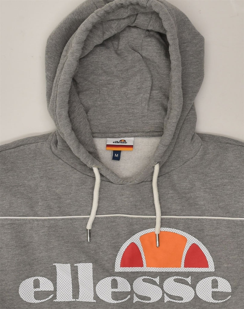 ELLESSE Mens Graphic Hoodie Jumper Medium Grey Cotton | Vintage Ellesse | Thrift | Second-Hand Ellesse | Used Clothing | Messina Hembry 