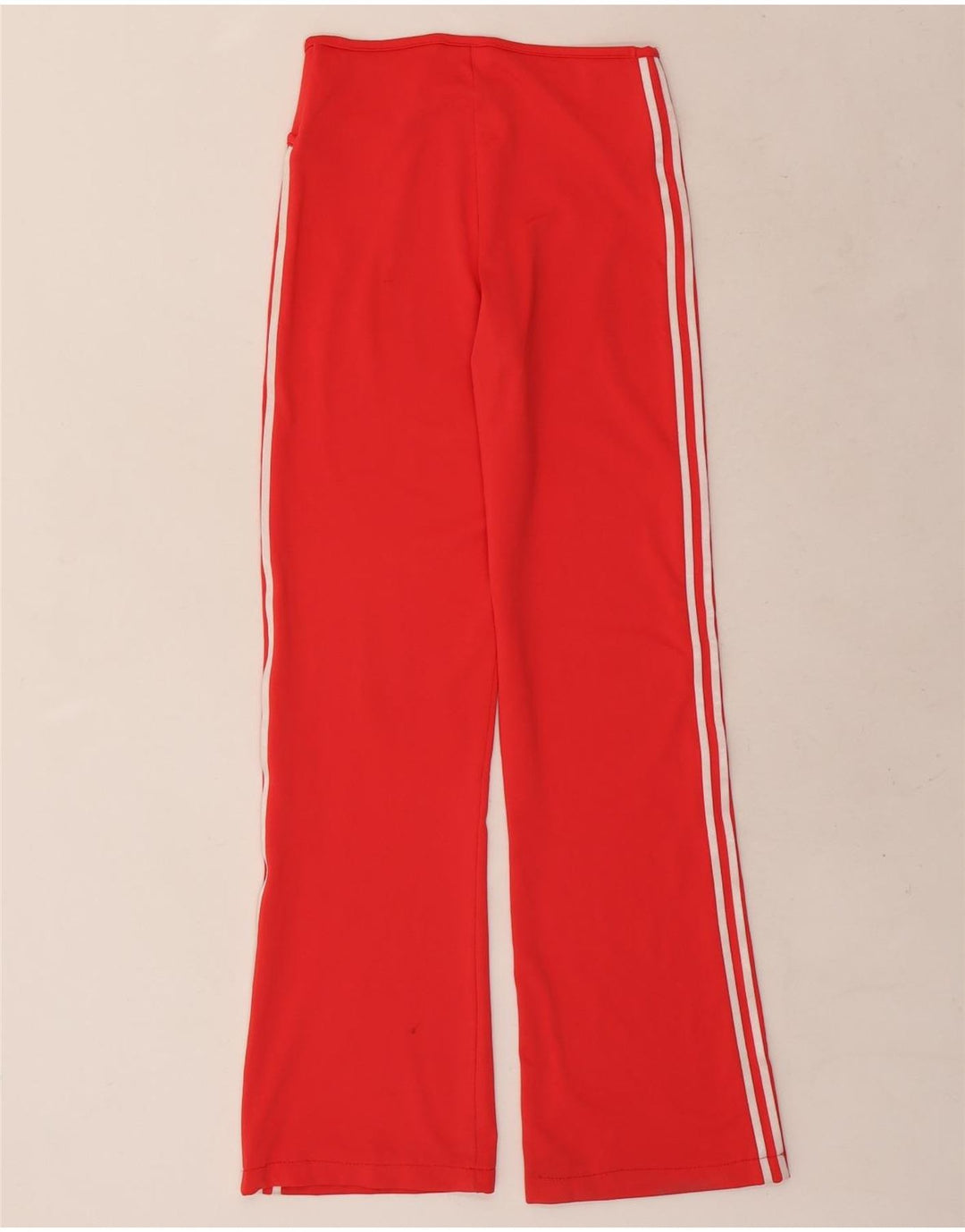 Adidas Womens Flare Tracksuit Trousers UK 8 Small  Red