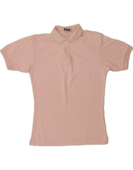 FILA Womens Polo Shirt IT 44 Medium Pink Cotton