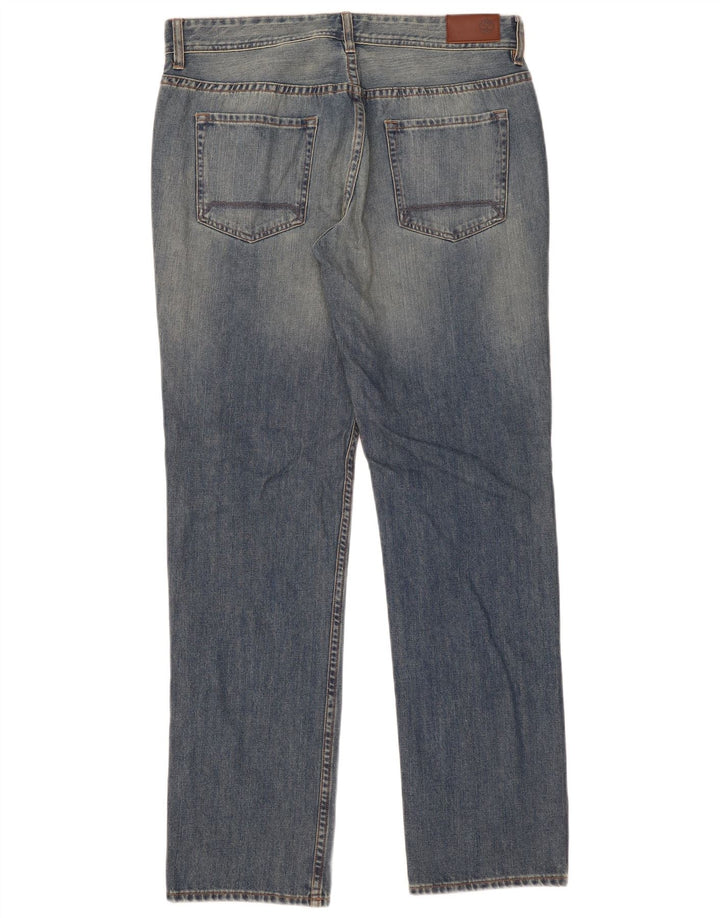Timberland Mens Straight Jeans W35 L33 Blue Cotton
