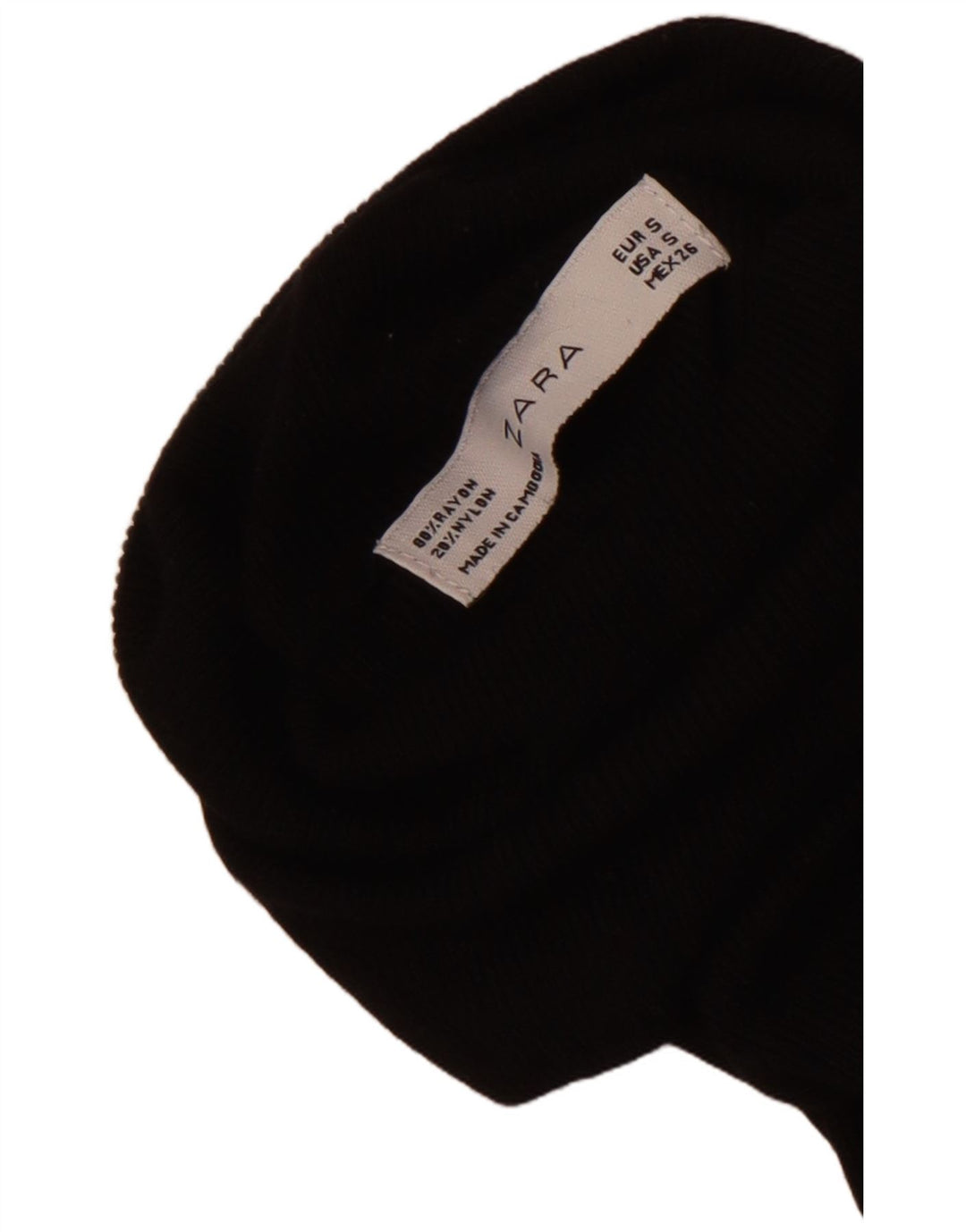 Zara Womens Long Sleeve Jumper Dress UK 8 Small Black Rayon