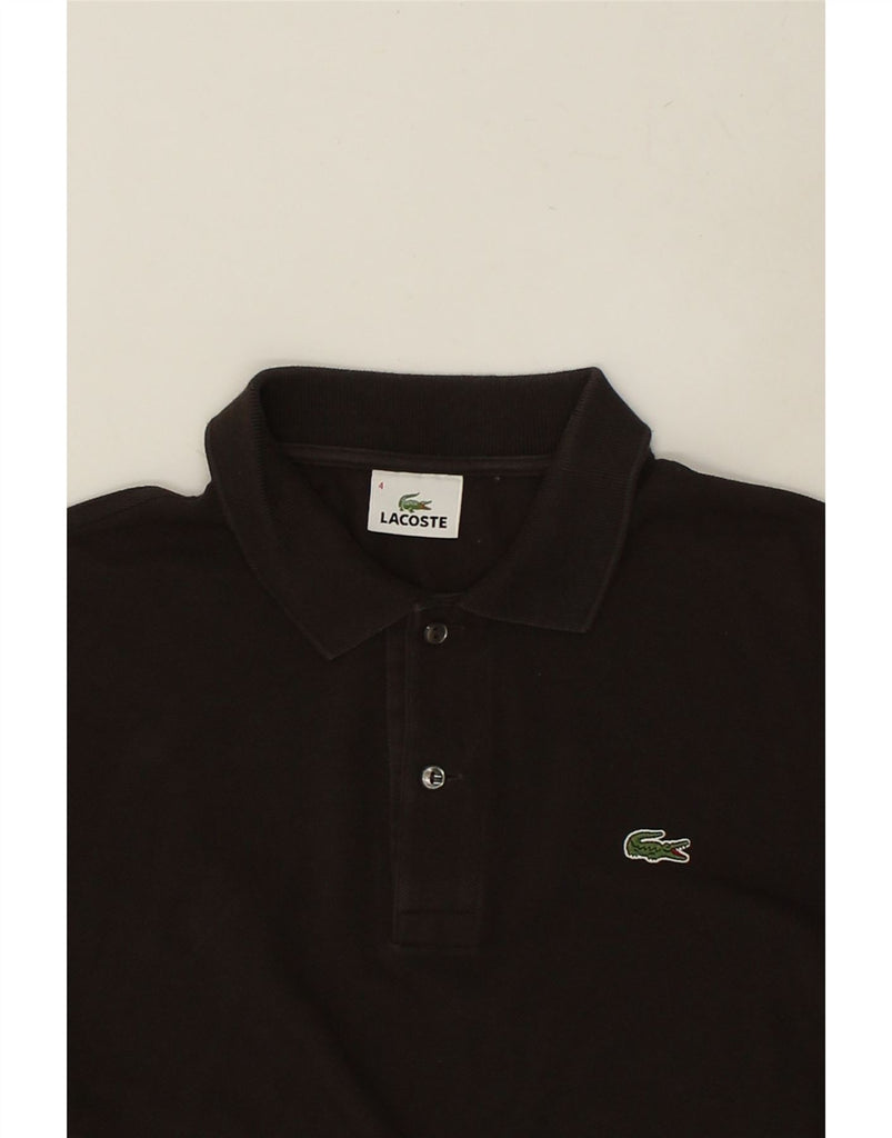 LACOSTE Mens Long Sleeve Polo Shirt Size 4 Medium Brown Cotton | Vintage Lacoste | Thrift | Second-Hand Lacoste | Used Clothing | Messina Hembry 