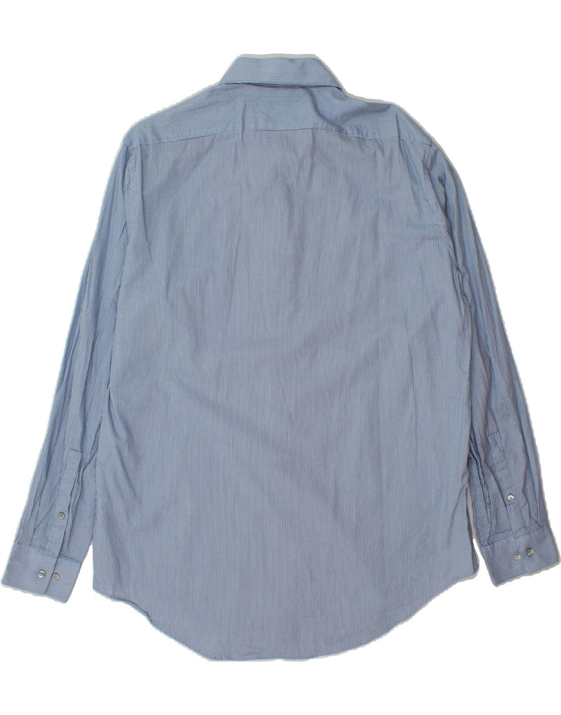 CALVIN KLEIN Mens Slim Fit Shirt Size 16 1/2 Large Blue Pinstripe Cotton Vintage Calvin Klein and Second-Hand Calvin Klein from Messina Hembry 