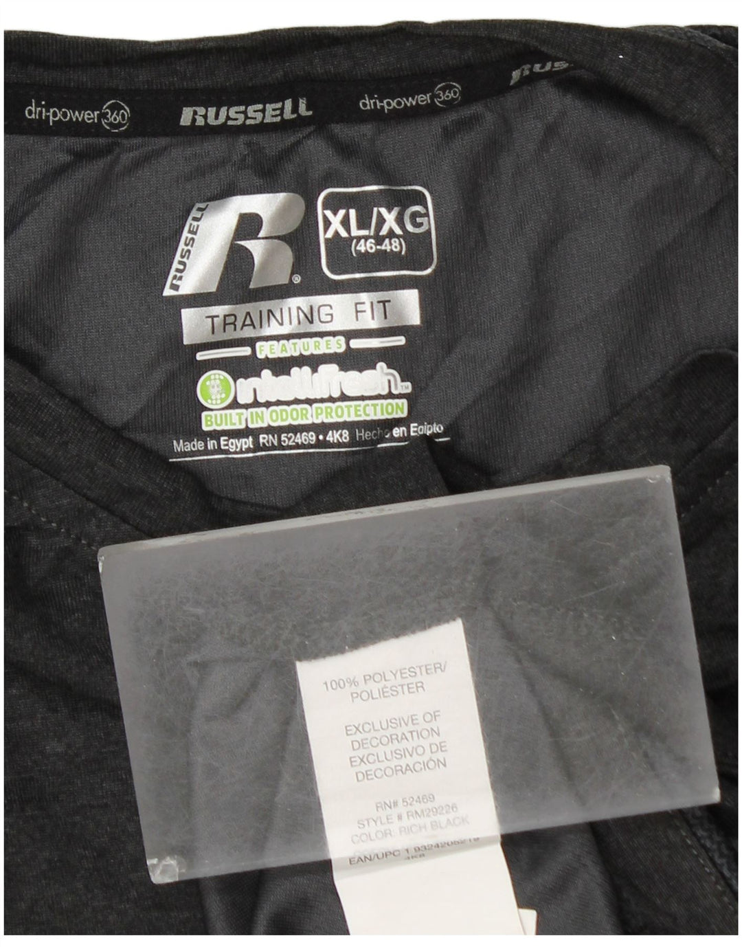 RUSSELL ATHLETIC Mens Dri-Power Vest Top UK 46/48 XL Grey Polyester