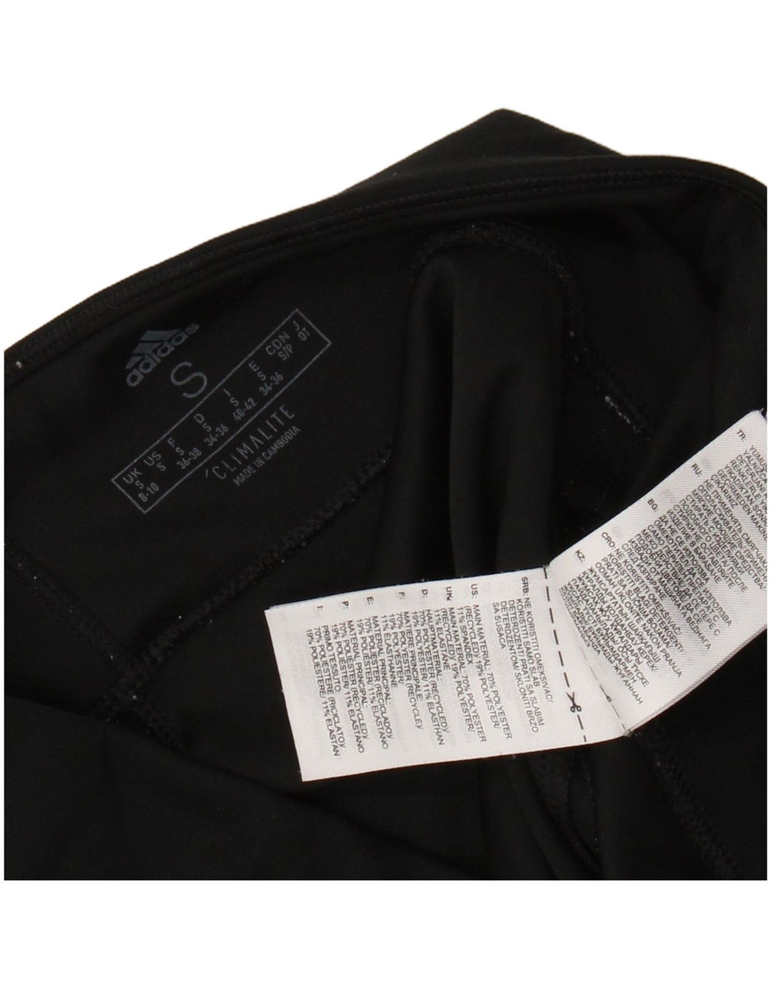 ADIDAS Womens Climalite Leggings UK 8/10 Small  Black Polyester