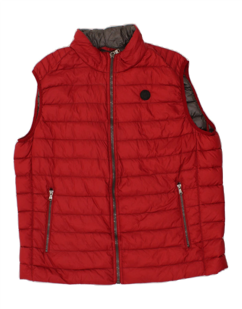 MICHAEL KORS Mens Padded Gilet UK 42 XL Red Nylon Vintage Michael Kors and Second-Hand Michael Kors from Messina Hembry 