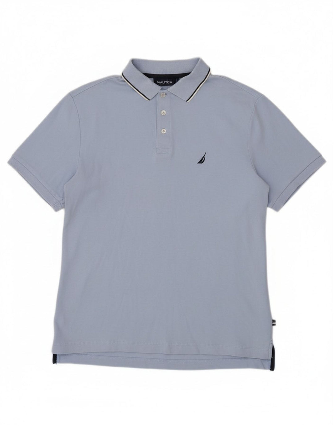 NAUTICA Mens Polo Shirt Medium Blue