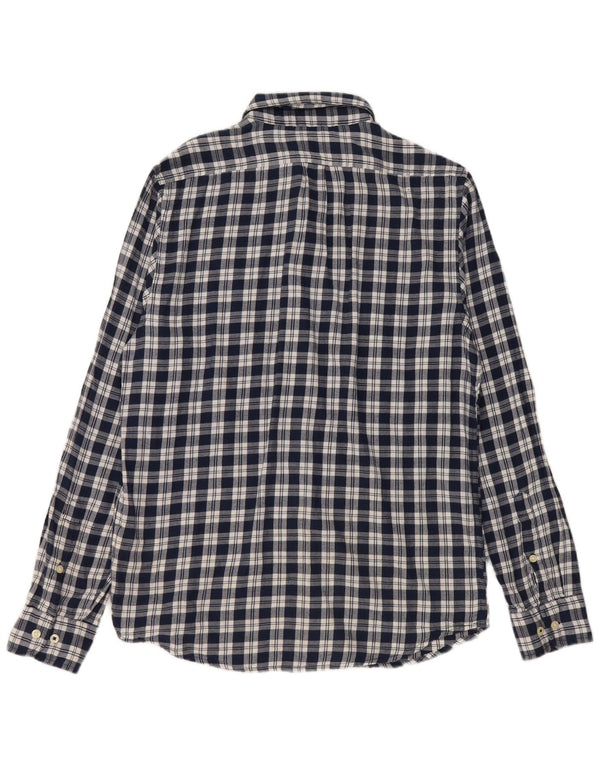 Lee Mens Regular Fit Flannel Shirt Medium Navy Blue Check Cotton