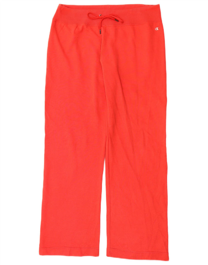 CHAMPION Womens Tracksuit Trousers UK 16 Large  Red Cotton