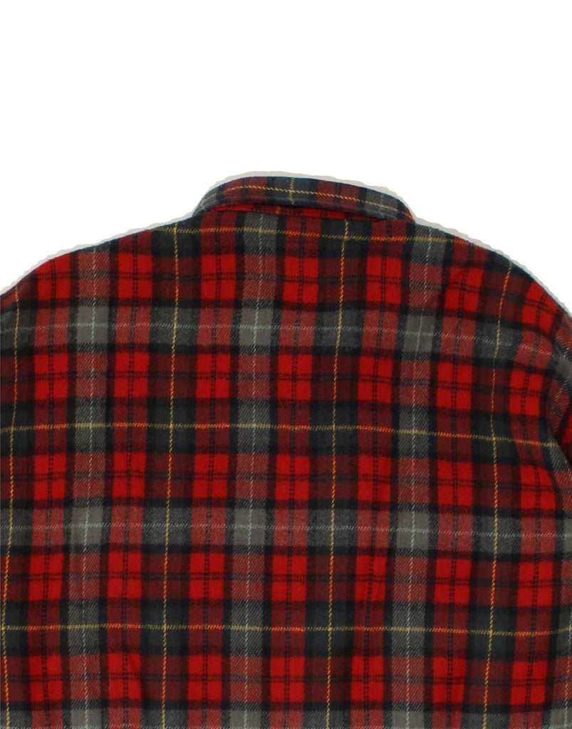 BRUGI Mens Flannel Shirt 2XL Red Plaid Acrylic Vintage Brugi and Second-Hand Brugi from Messina Hembry 