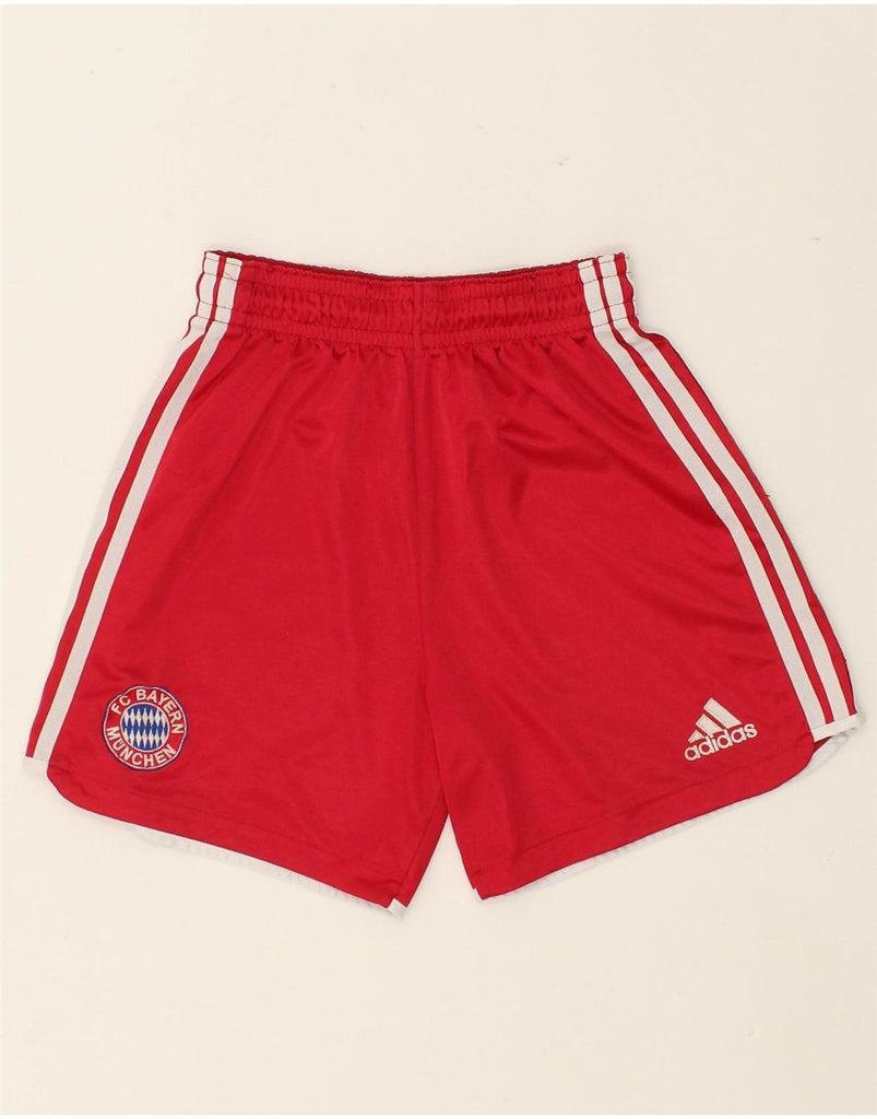 ADIDAS Boys FC Bayern Munchen Sport Shorts 15-16 Years Red Vintage Adidas and Second-Hand Adidas from Messina Hembry 