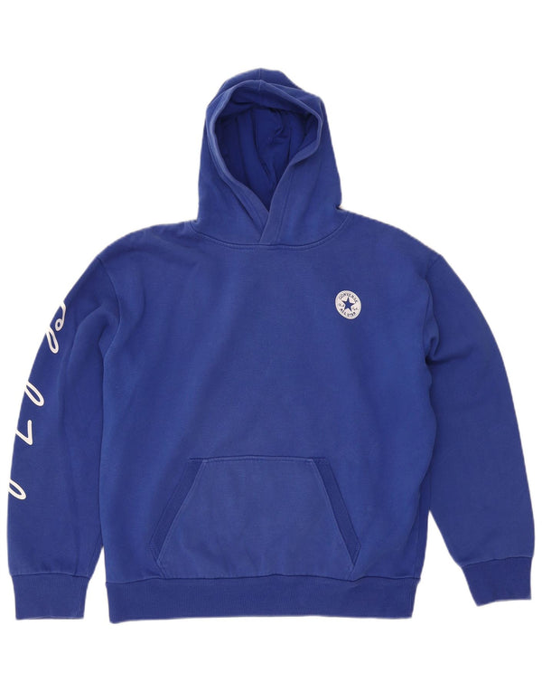 Converse Boys Chuck Taylor Graphic Hoodie Jumper 13-14 Years XL Blue Cotton