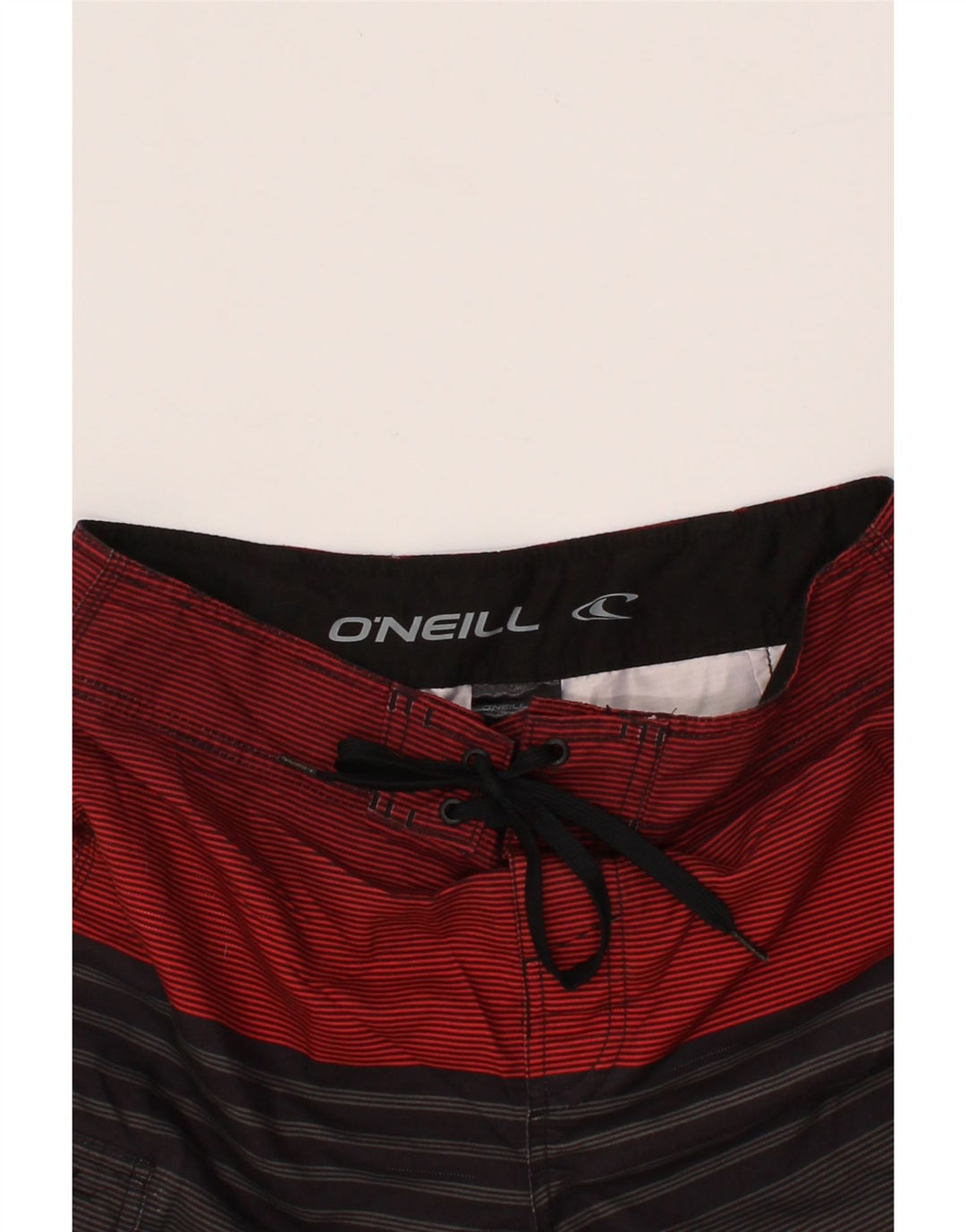 O'NEILL Mens Swimming Shorts Small  Black Striped Polyester Vintage O'Neill and Second-Hand O'Neill from Messina Hembry 