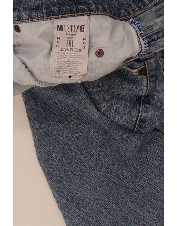 Mustang Mens Tramper Straight Jeans W33 L32 Blue Cotton