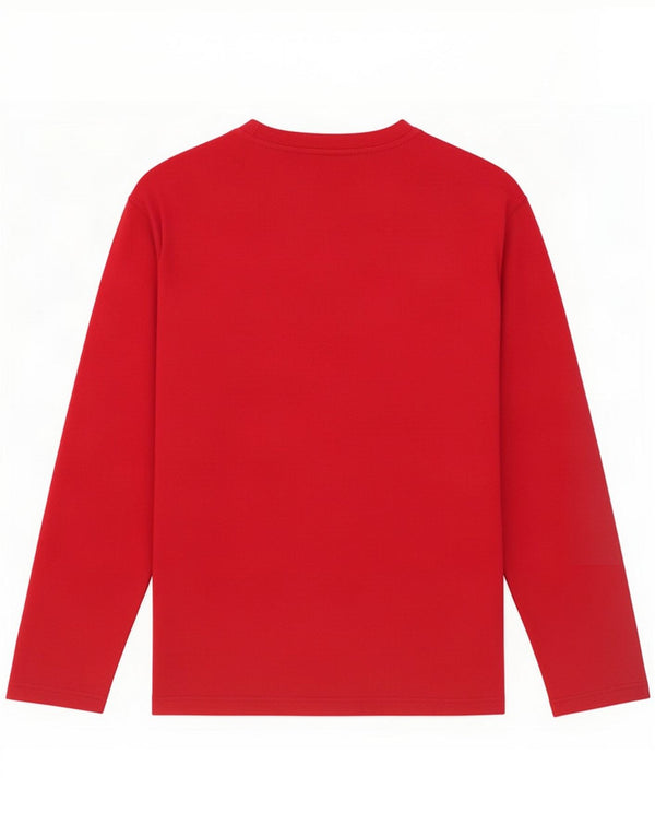 Champion Mens Graphic Top Long Sleeve Large Red Cotton