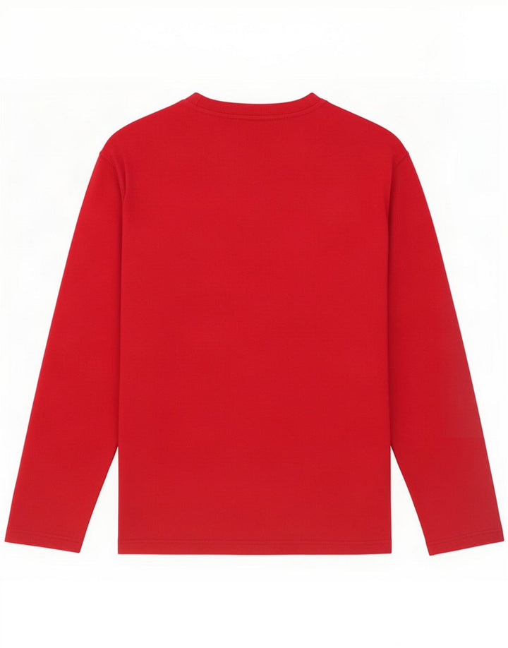 Champion Mens Graphic Top Long Sleeve Large Red Cotton