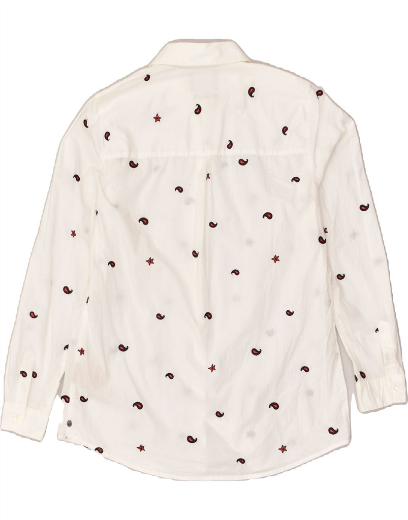 SCOTCH & SODA Womens Abstract Pattern Shirt UK 6 XS White Paisley Cotton | Vintage Scotch & Soda | Thrift | Second-Hand Scotch & Soda | Used Clothing | Messina Hembry 