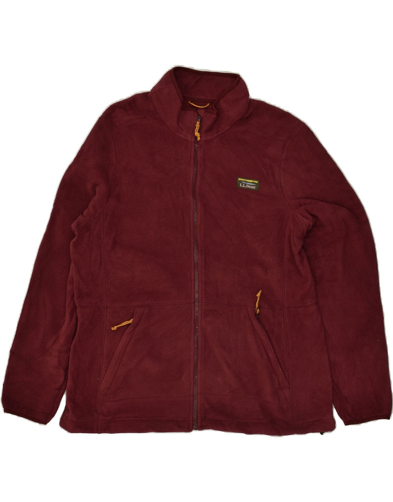 L.L.BEAN Womens Fleece Jacket UK 18 XL Burgundy Polyester | Vintage L.L.Bean | Thrift | Second-Hand L.L.Bean | Used Clothing | Messina Hembry 