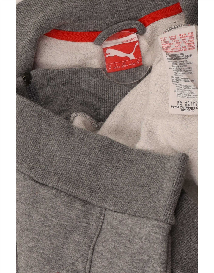 Puma Mens Tracksuit Top Jacket Medium Grey Cotton