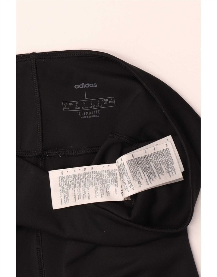 Adidas Womens Climalite Capri Leggings UK 16/18 Large Black Polyester