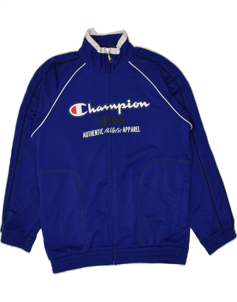 CHAMPION Boys Graphic Tracksuit Top Jacket 9-10 Years Medium  Navy Blue | Vintage Champion | Thrift | Second-Hand Champion | Used Clothing | Messina Hembry 