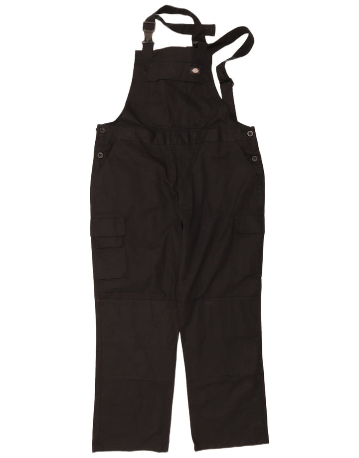 Dickies Mens Straight Dungarees Cargo Trousers 2XL W44 L31 Black Polyester