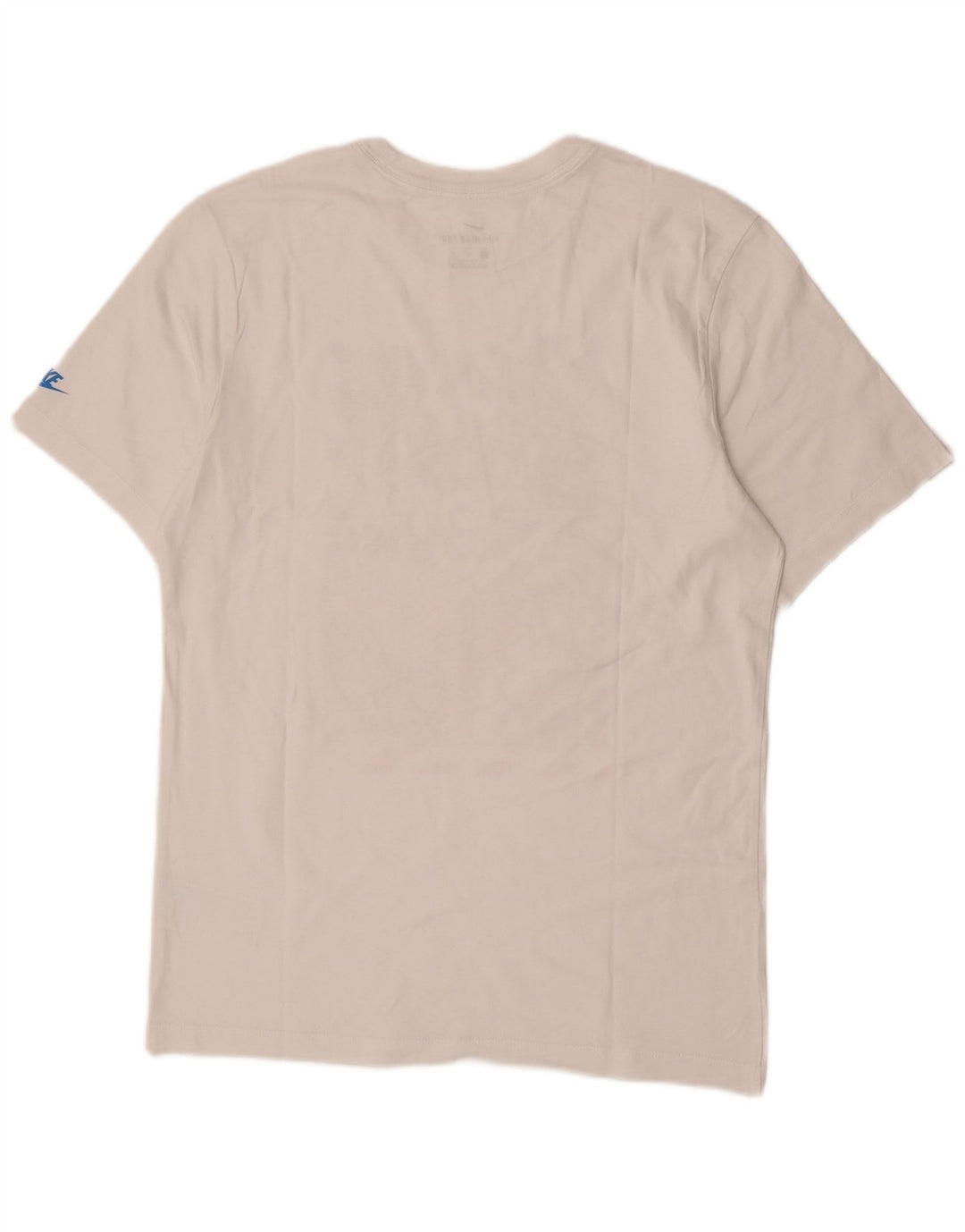 Nike Mens Swoosh Graphic T-Shirt Top Medium White Cotton