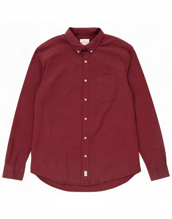 American Eagle Mens Shirt XL Burgundy Spotted Cotton