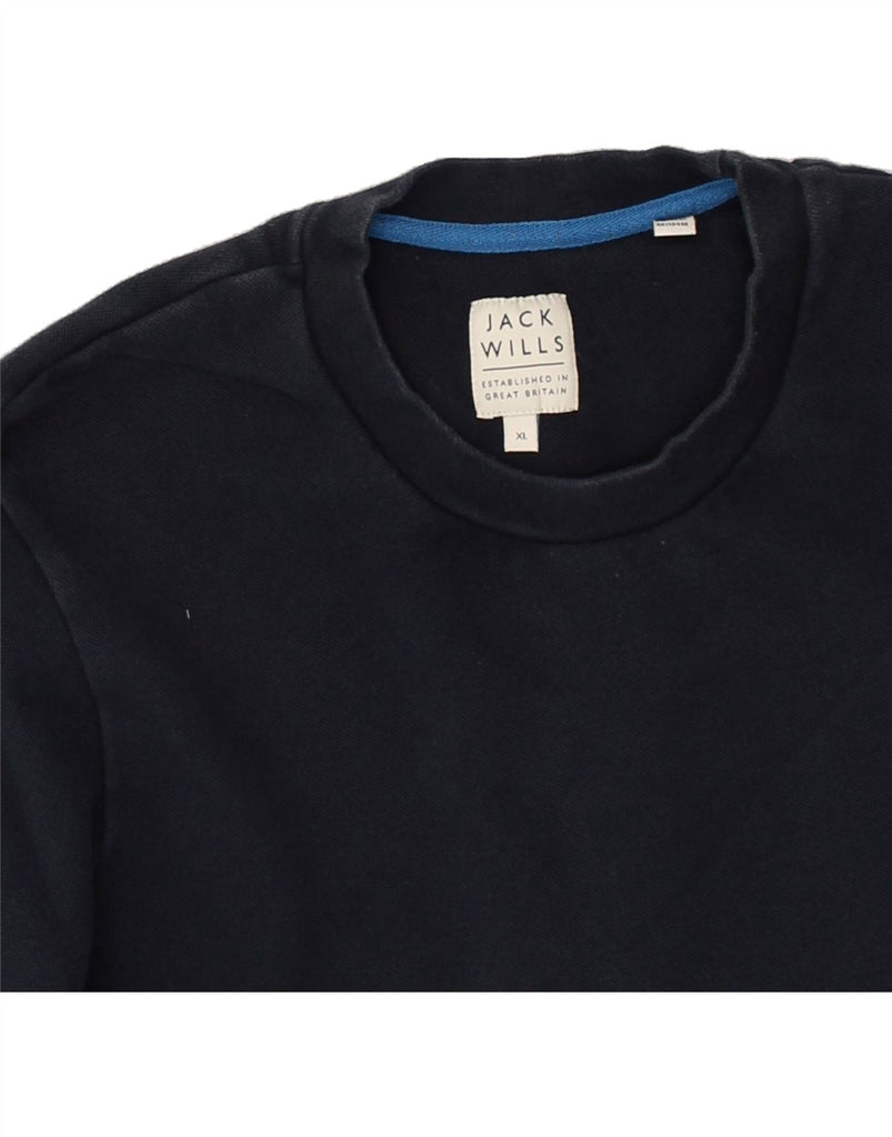 JACK WILLS Mens Sweatshirt Jumper XL Navy Blue Cotton | Vintage Jack Wills | Thrift | Second-Hand Jack Wills | Used Clothing | Messina Hembry 