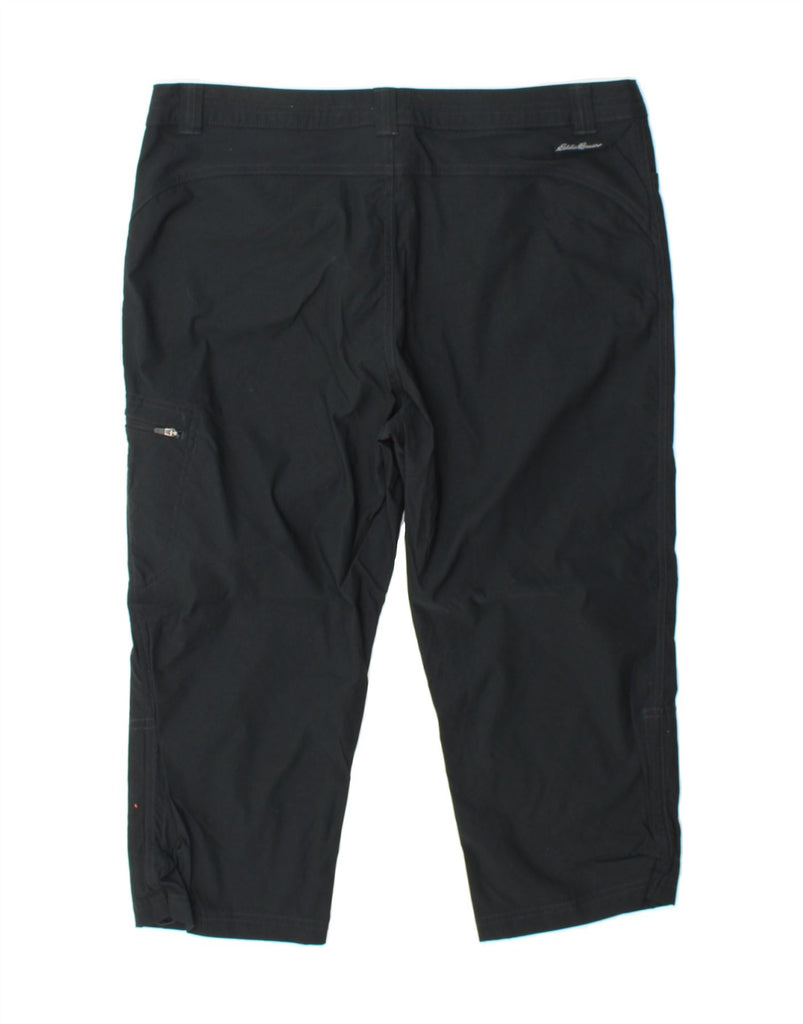 EDDIE BAUER Womens Cargo Capri Trousers US 12 Large W36 L20 Black Nylon Vintage Eddie Bauer and Second-Hand Eddie Bauer from Messina Hembry 