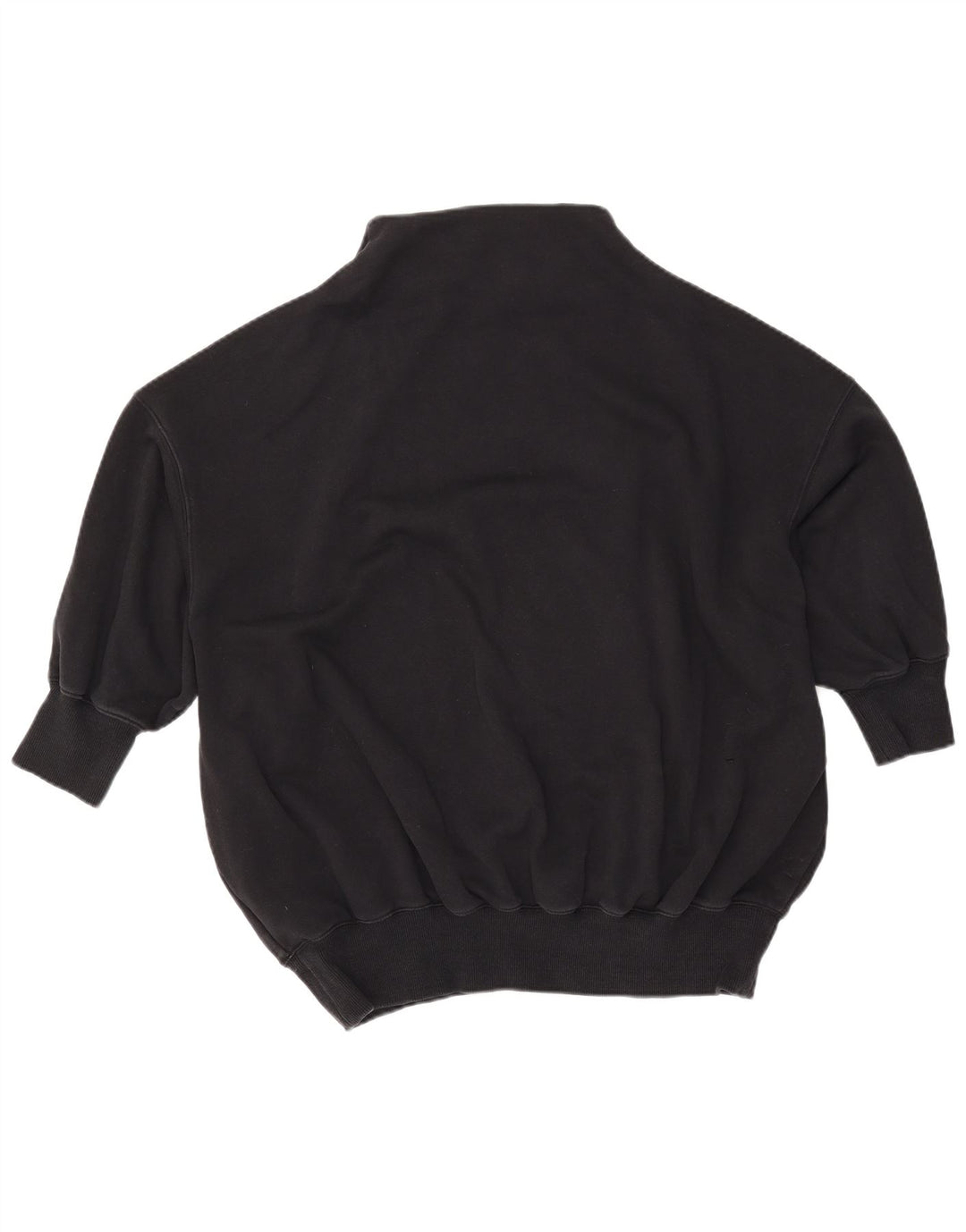 NIKE Womens 3/4 Sleeve Oversized Sweatshirt Jumper UK 10 Small Black