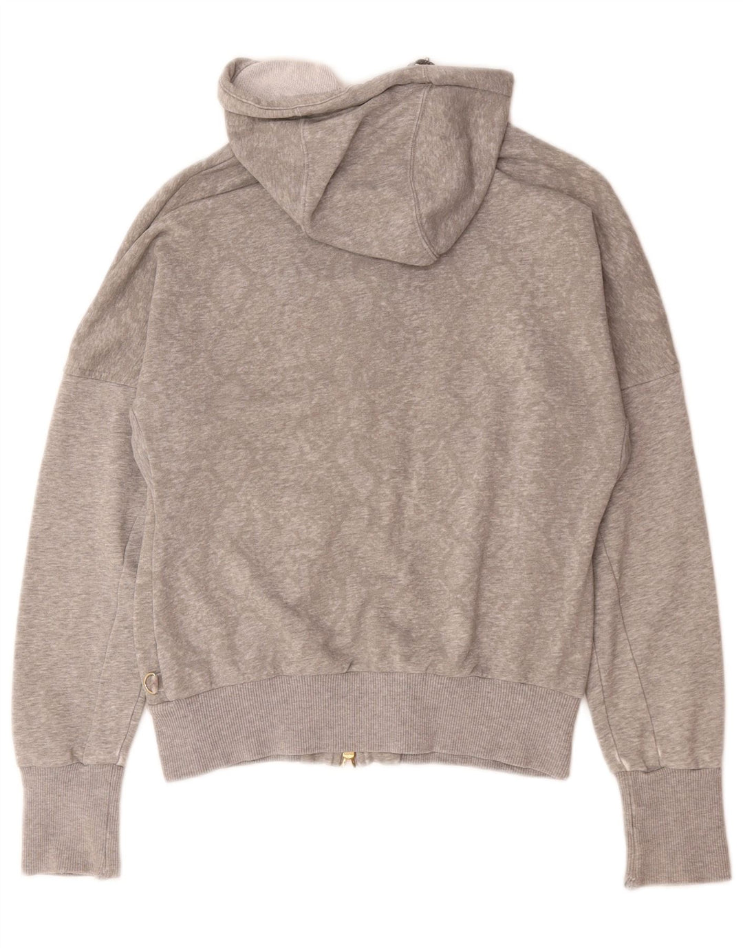 Nike Womens Zip Hoodie Sweater UK 10/12 Medium Grey Cotton