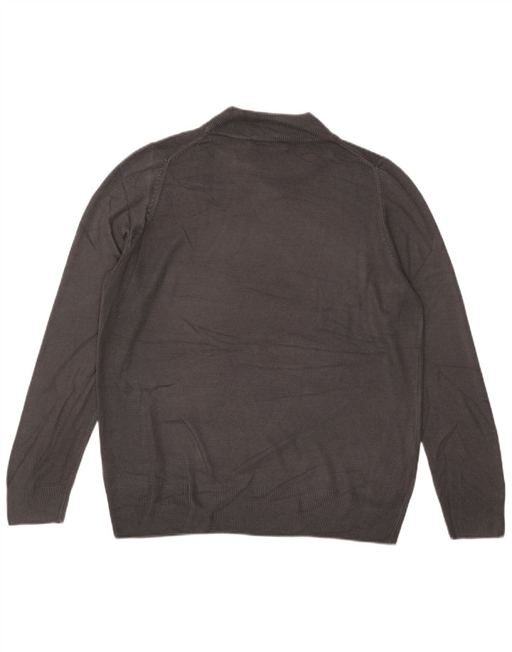 Marks & Spencer Womens Turtle Neck Jumper Sweater UK 16 Large Grey Acrylic