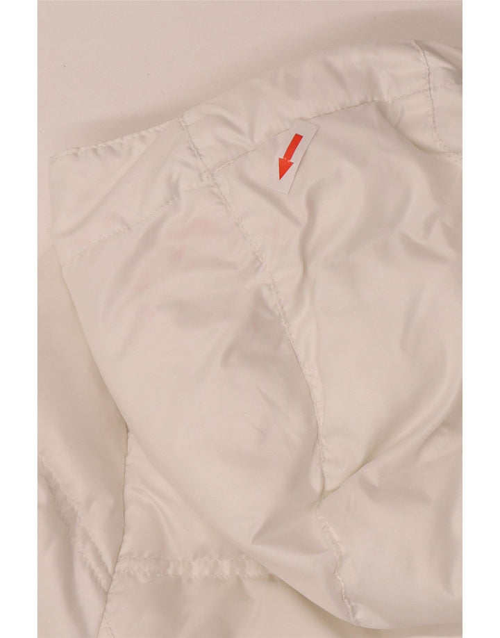 Adidas Womens Hooded Oversized Padded Coat UK 6 XS  White Polyester
