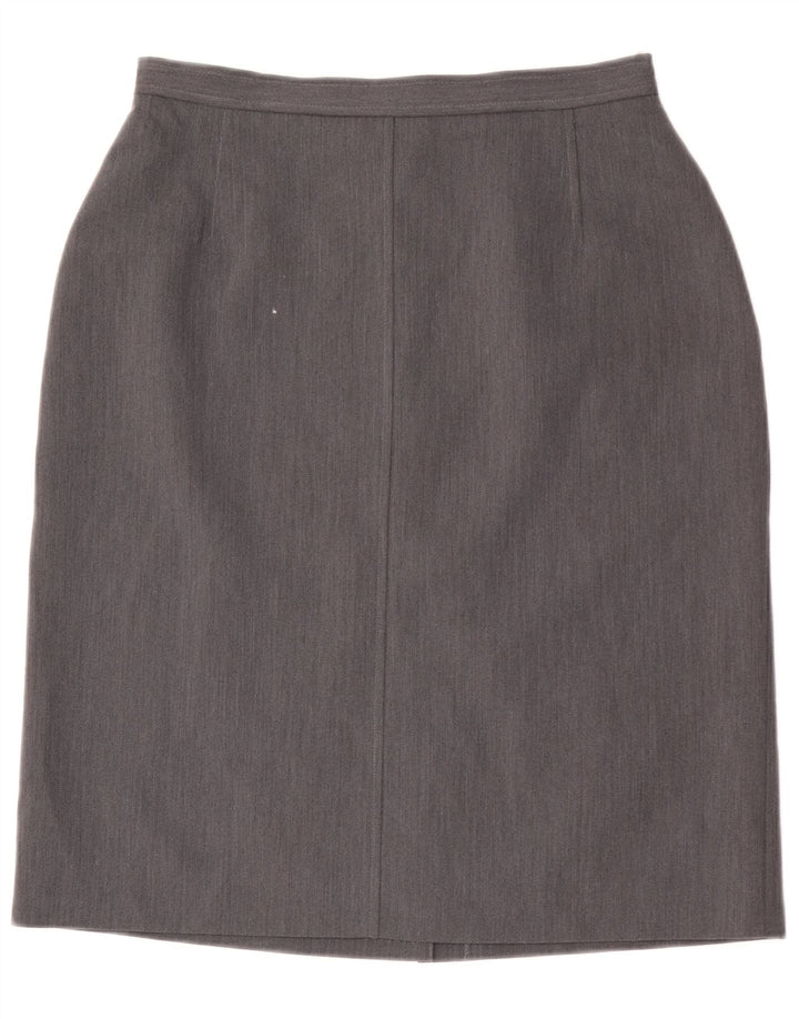 St. Bernard Womens Straight Skirt UK 14 Medium W28  Grey Polyester
