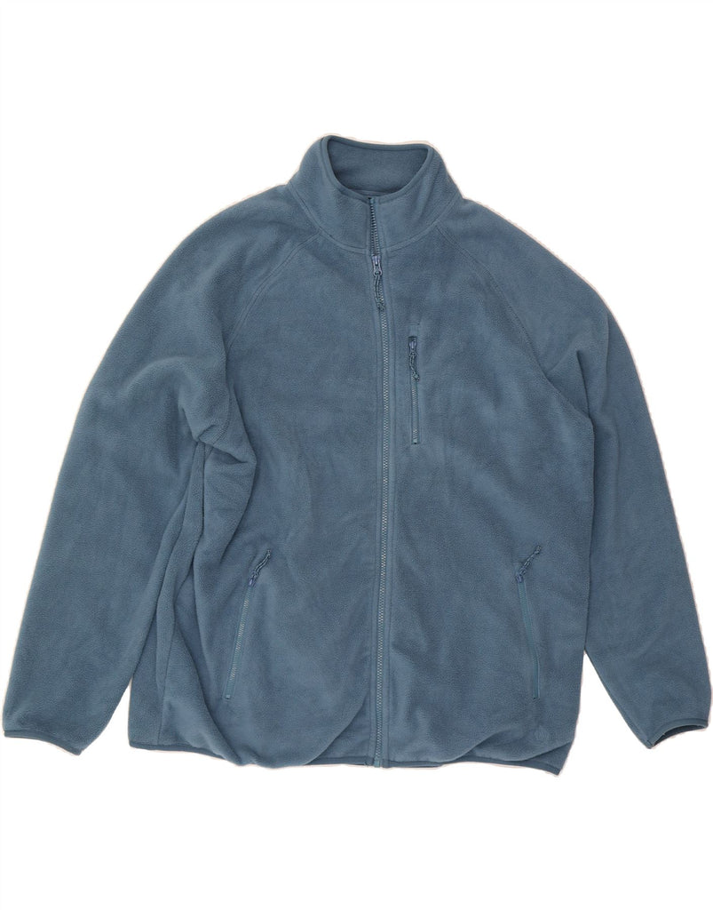 MARKS & SPENCER Mens Fleece Jacket UK 44 2XL Blue Polyester Vintage Marks & Spencer and Second-Hand Marks & Spencer from Messina Hembry 