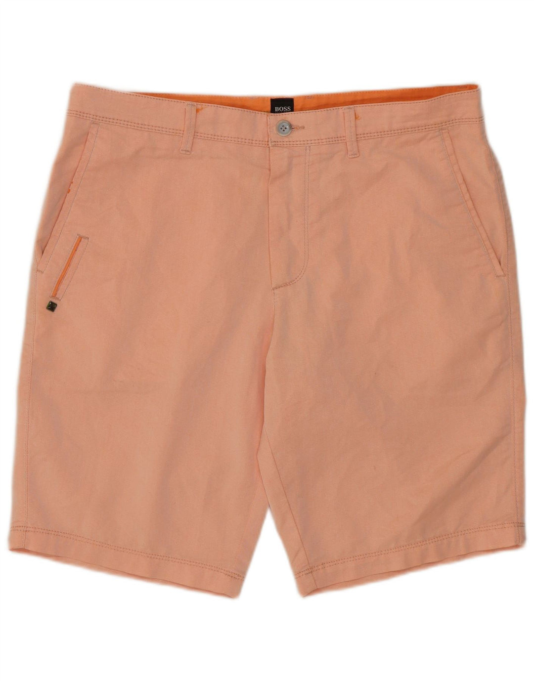 Hugo Boss Mens Chino Shorts IT 48 Medium W32 Orange Cotton