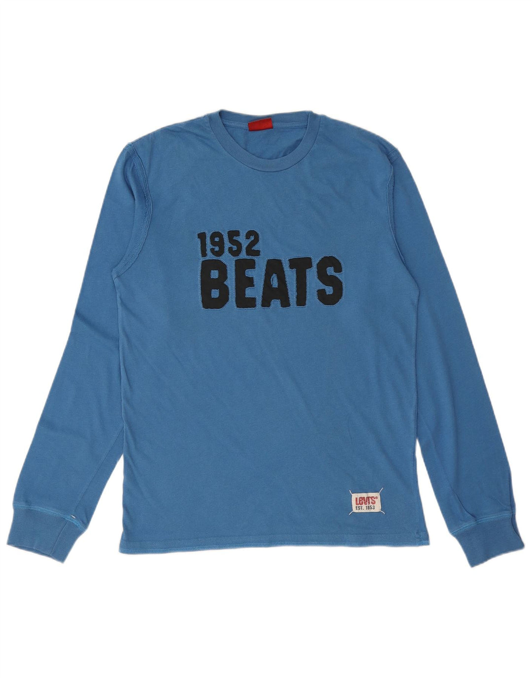 LEVI'S Mens Graphic Top Long Sleeve Medium Blue Cotton