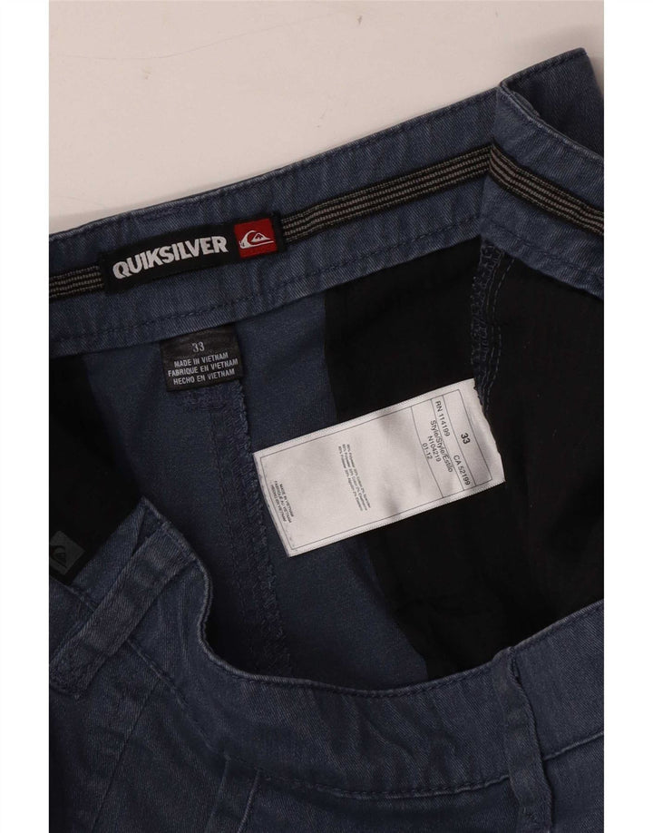 Quiksilver Mens Chino Shorts W33 Medium Blue Cotton