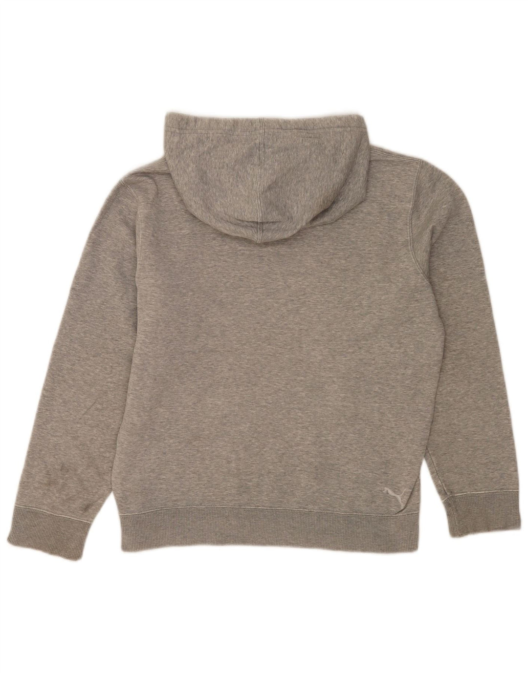 Puma Mens Graphic Hoodie Jumper Small Grey Flecked