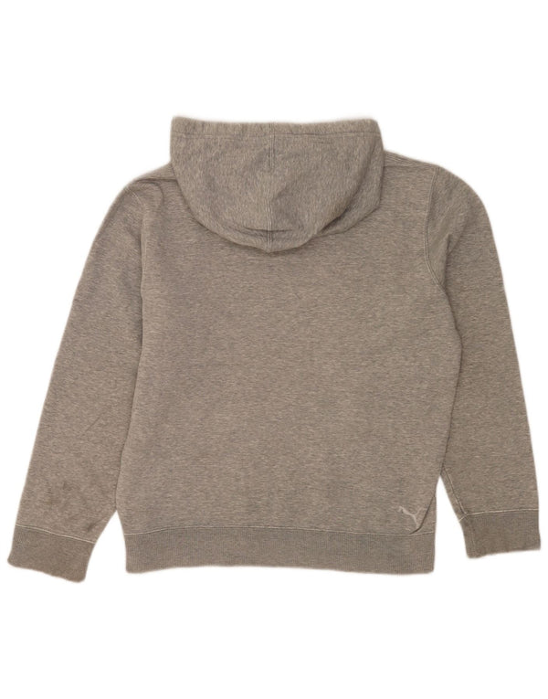 Puma Mens Graphic Hoodie Jumper Small Grey Flecked