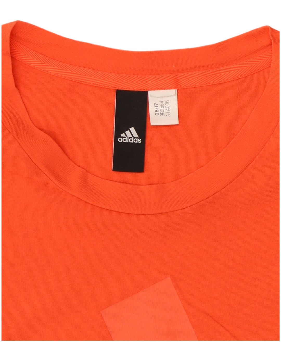 Adidas Womens Crop Graphic T-Shirt Top UK 12 Medium Orange