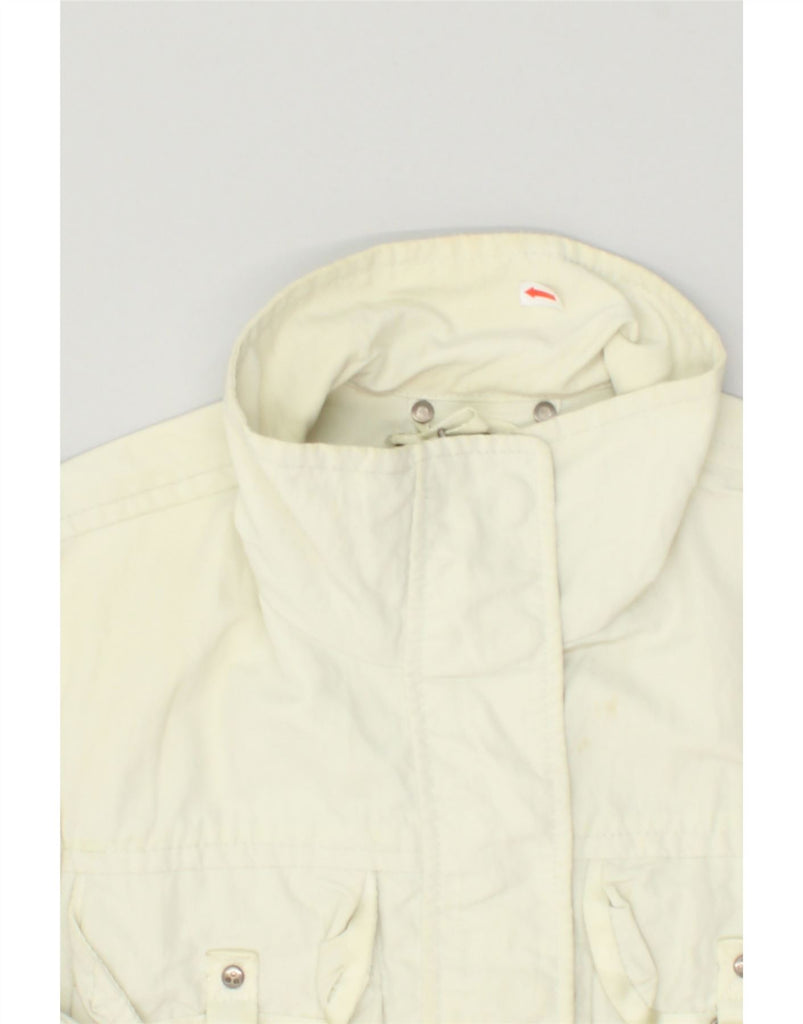 PEUTEREY Womens Bomber Jacket IT42 Medium Off White Polyamide | Vintage PEUTEREY | Thrift | Second-Hand PEUTEREY | Used Clothing | Messina Hembry 