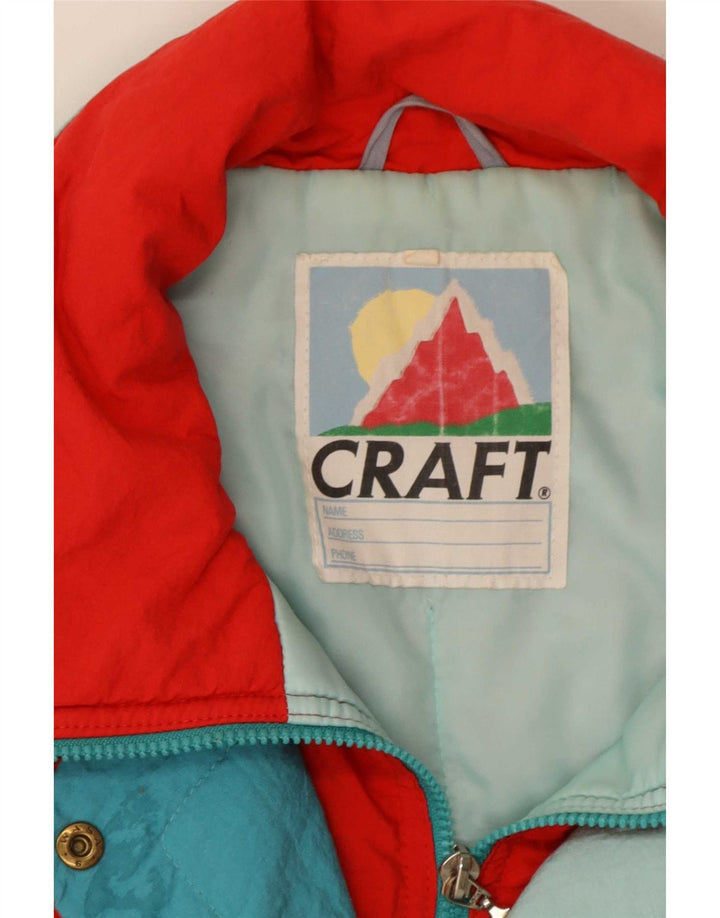 Vintage Womens Ski Jacket UK 20 2XL Red Colourblock