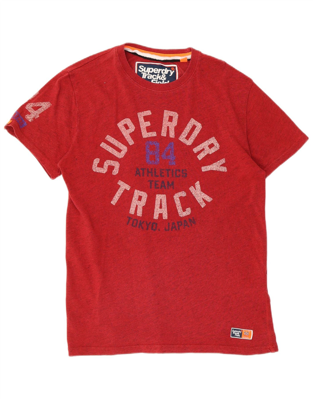 Superdry Mens Graphic T-Shirt Top Medium Red Cotton