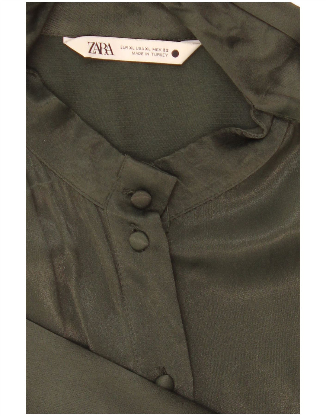Zara Womens Shirt Blouse UK 18 XL Green