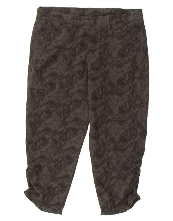 EDDIE BAUER Womens Capri Trousers US 4 Small W30 L31 Grey Polyester | Vintage Eddie Bauer | Thrift | Second-Hand Eddie Bauer | Used Clothing | Messina Hembry 