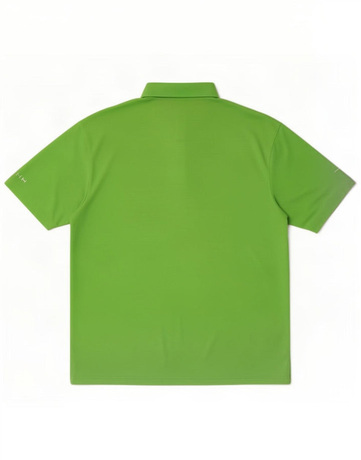 Nike Mens Dri Fit Polo Shirt Large Green Polyester