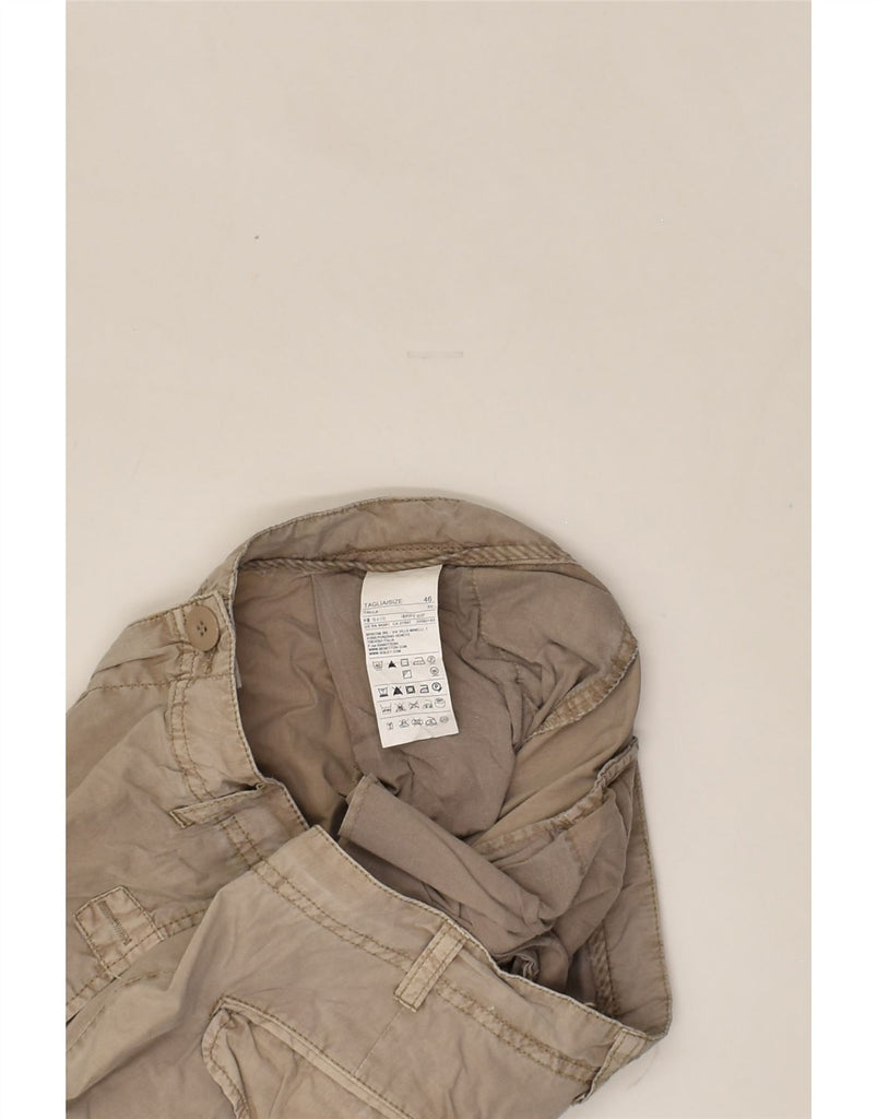 BENETTON Womens Slim Cargo Trousers IT 46 Large W32 L32 Brown Cotton | Vintage Benetton | Thrift | Second-Hand Benetton | Used Clothing | Messina Hembry 